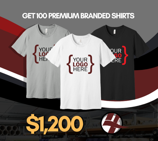 100 T-Shirts Promo Package (2 color logo)