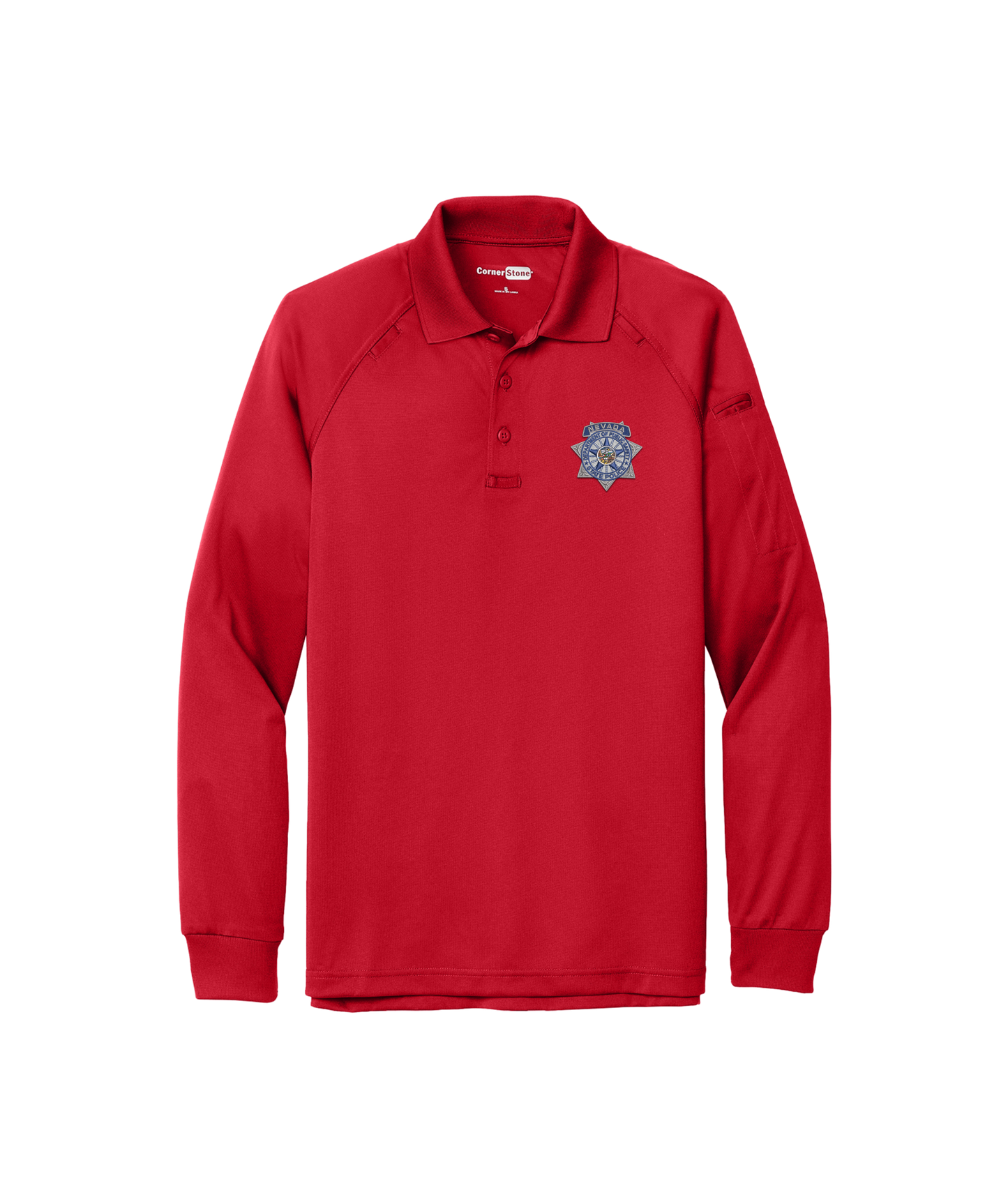 CornerStone Long Sleeve Select Snag-Proof Tactical Polo - Badge