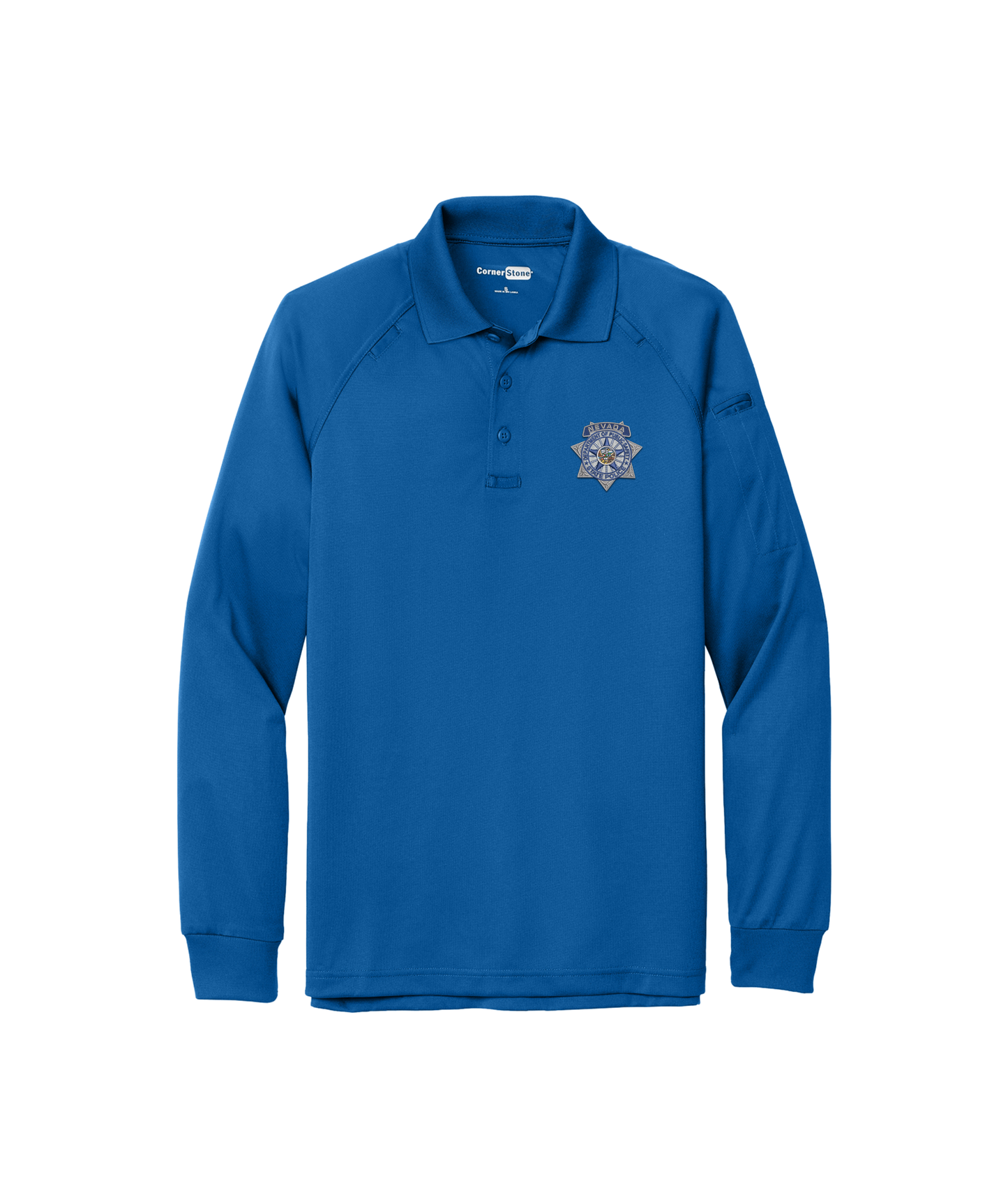 CornerStone Long Sleeve Select Snag-Proof Tactical Polo - Badge