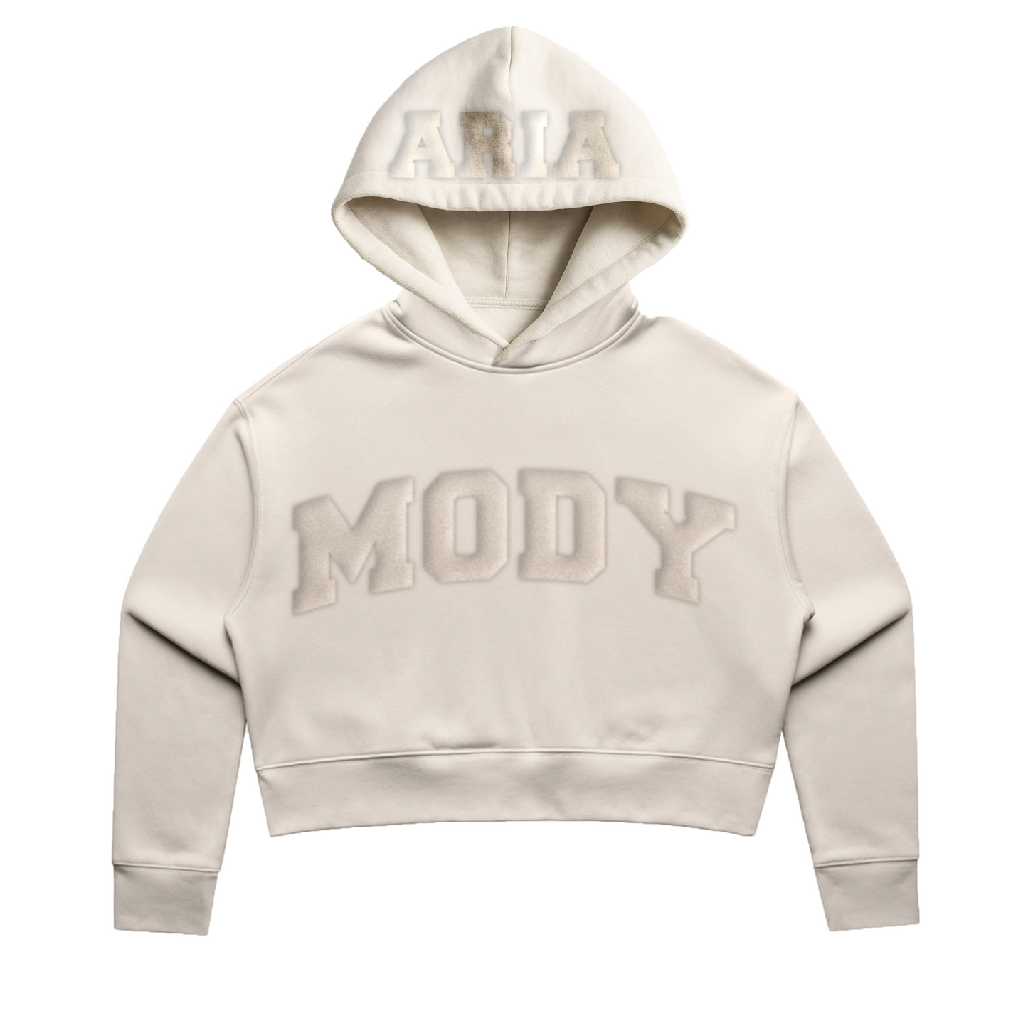 "Aria Mody" Beige Puff Hoodie