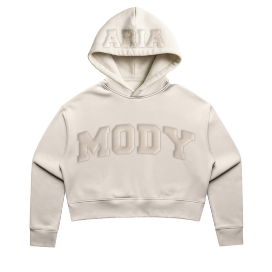 "Aria Mody" Beige Puff Hoodie