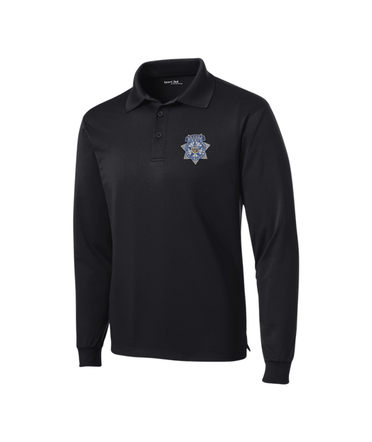 Sport-Tek Long Sleeve Micropique Sport-Wick Polo - Badge