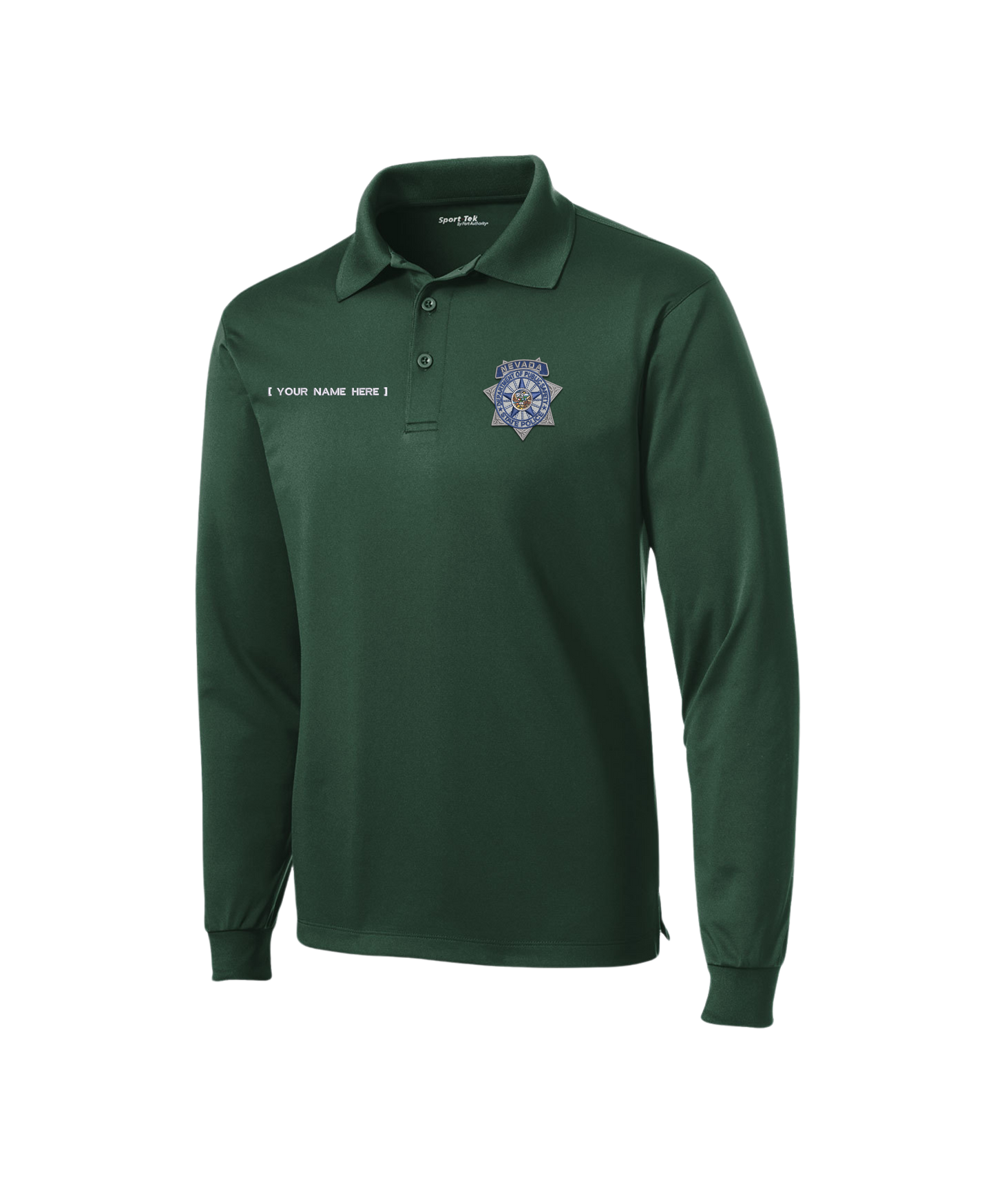 Sport-Tek Long Sleeve Micropique Sport-Wick Polo - Badge
