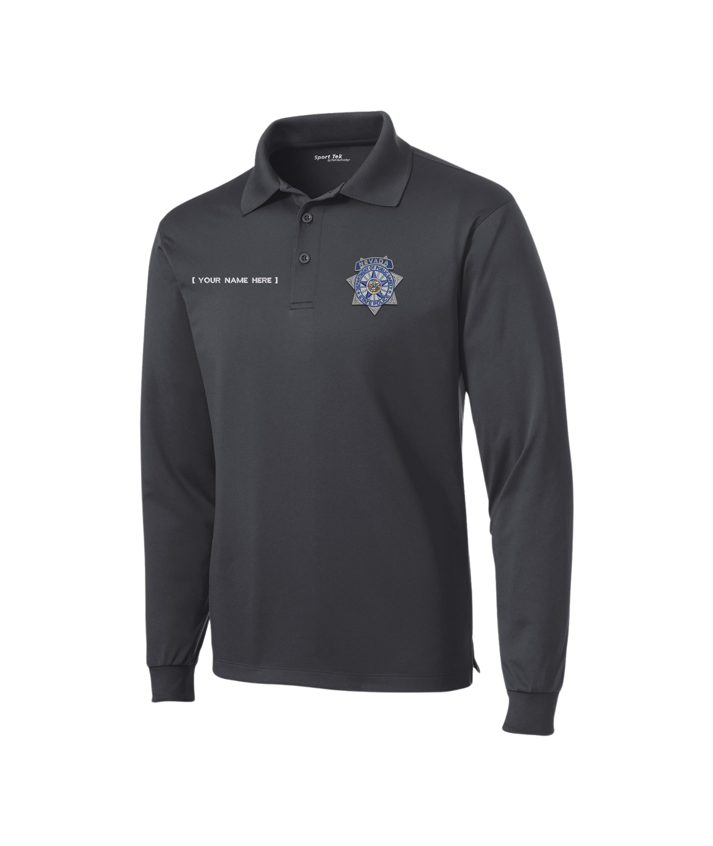 Sport-Tek Long Sleeve Micropique Sport-Wick Polo - Badge