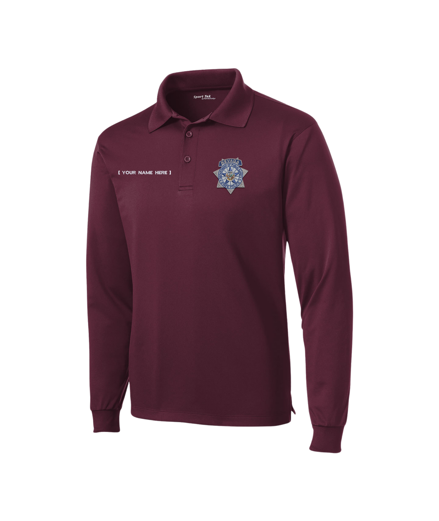 Sport-Tek Long Sleeve Micropique Sport-Wick Polo - Badge