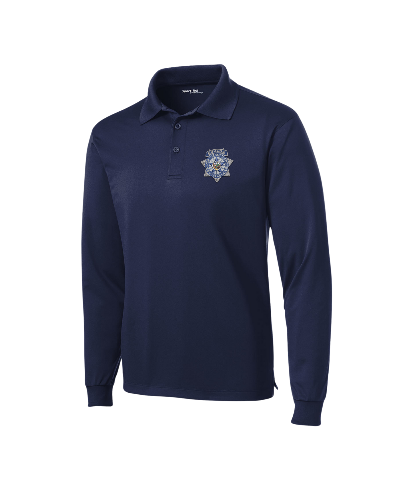Sport-Tek Long Sleeve Micropique Sport-Wick Polo - Badge