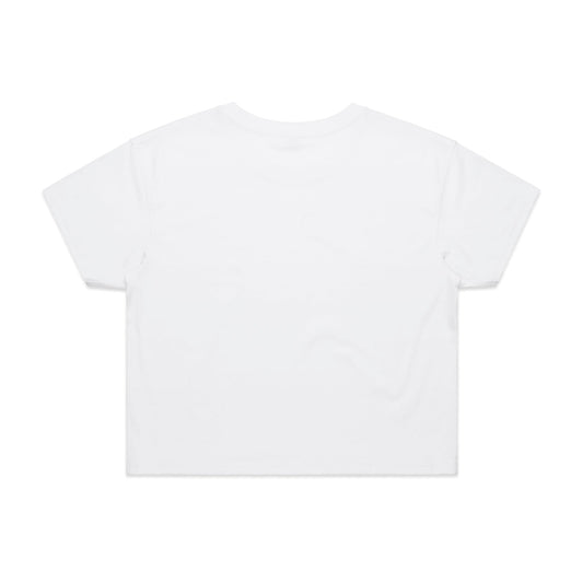 "I Hate Aria Mody" White Cropped T-shirt