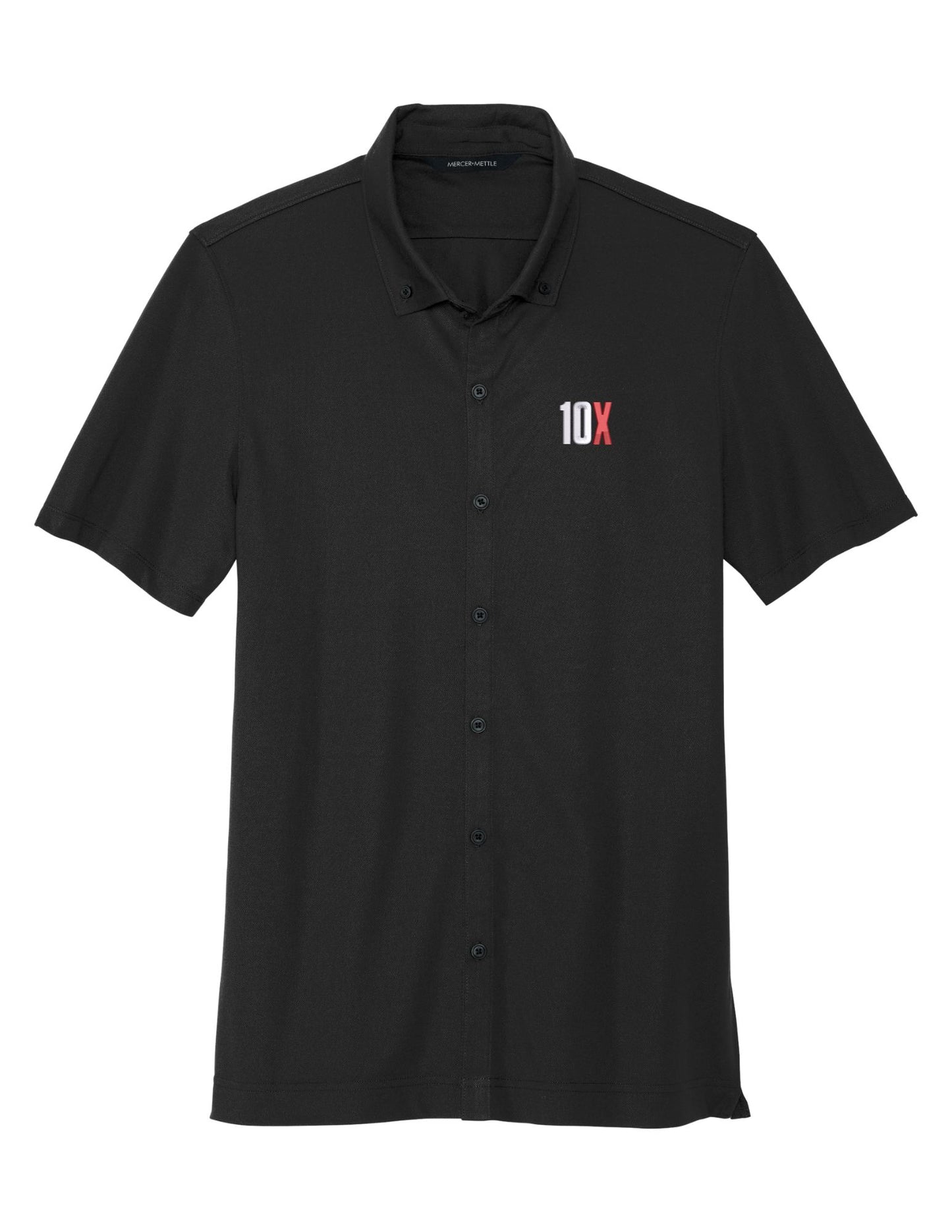 10X Stretch Pique Full-Button Polo