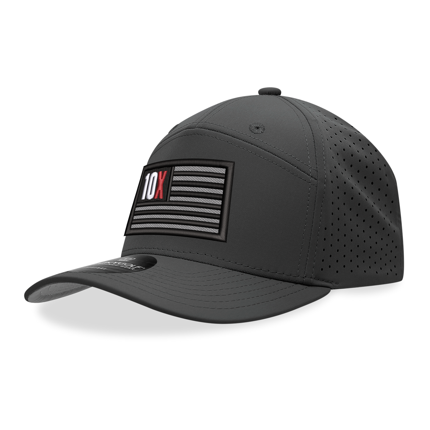 10X Flag 7 Panel Perforated Golf Cap