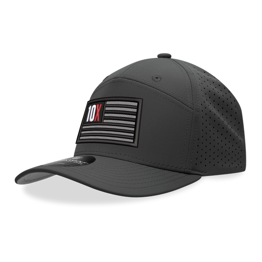 10X Flag 7 Panel Perforated Golf Cap