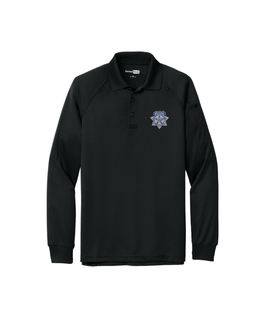 CornerStone Long Sleeve Select Snag-Proof Tactical Polo - Badge