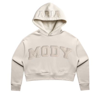 "Aria Mody" Beige Puff Hoodie
