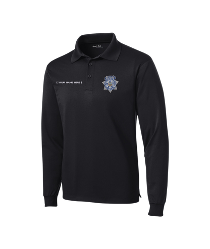 Sport-Tek Long Sleeve Micropique Sport-Wick Polo - Badge