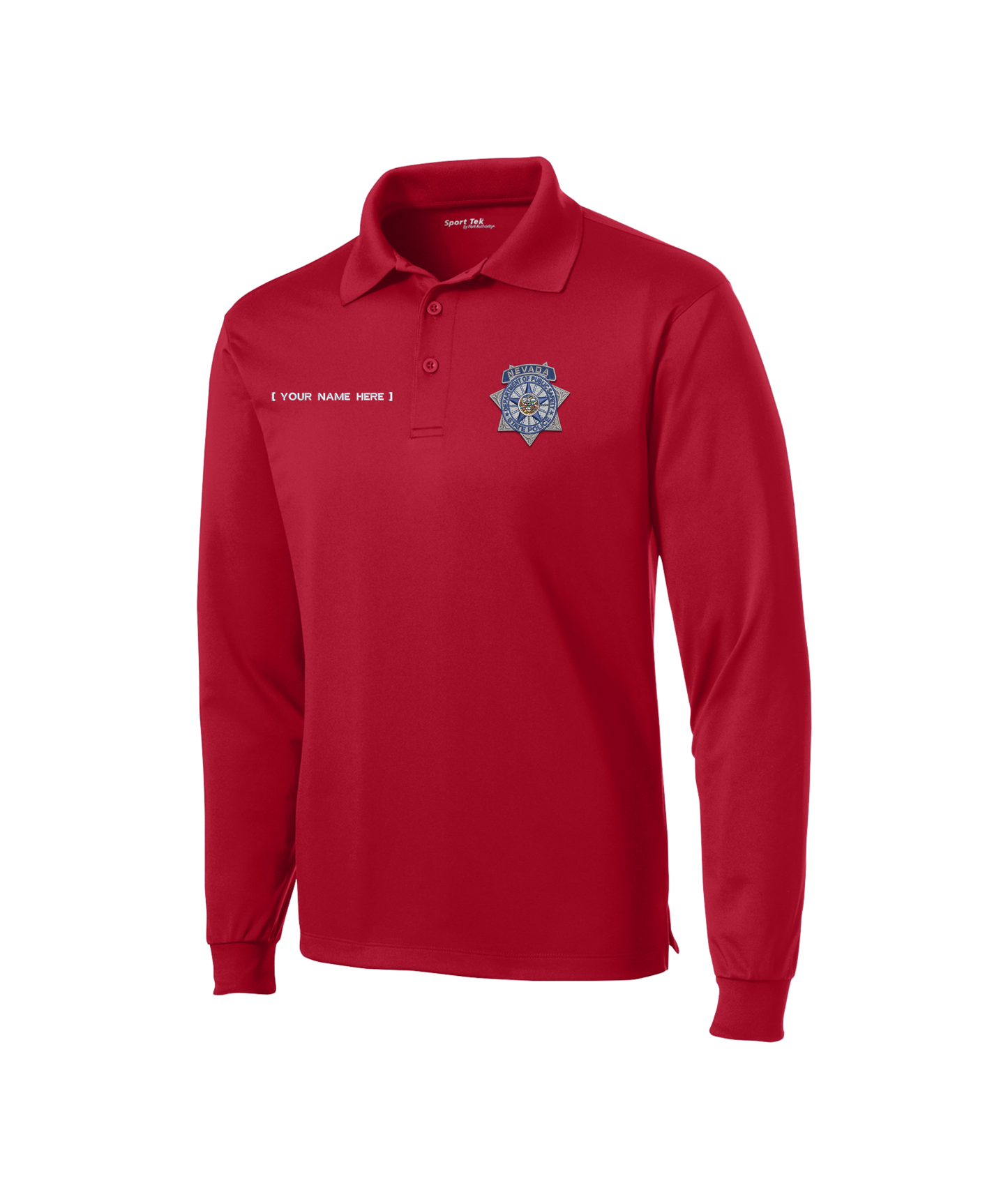 Sport-Tek Long Sleeve Micropique Sport-Wick Polo - Badge