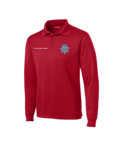 Sport-Tek Long Sleeve Micropique Sport-Wick Polo - Badge