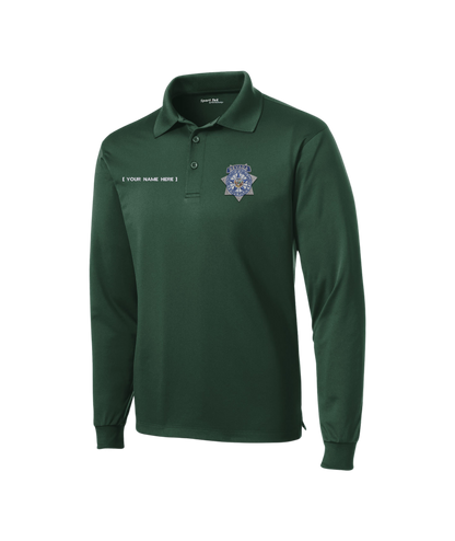 Sport-Tek Long Sleeve Micropique Sport-Wick Polo - Badge