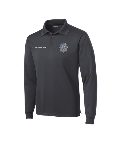 Sport-Tek Long Sleeve Micropique Sport-Wick Polo - Badge