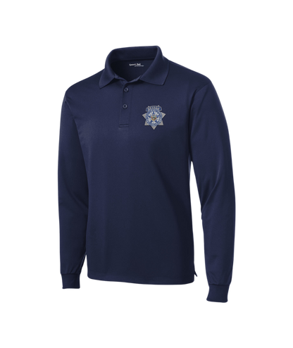 Sport-Tek Long Sleeve Micropique Sport-Wick Polo - Badge
