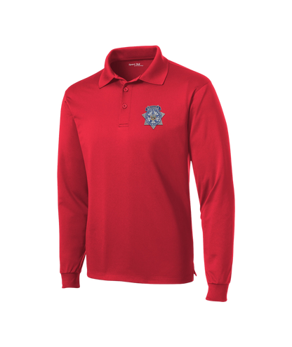 Sport-Tek Long Sleeve Micropique Sport-Wick Polo - Badge