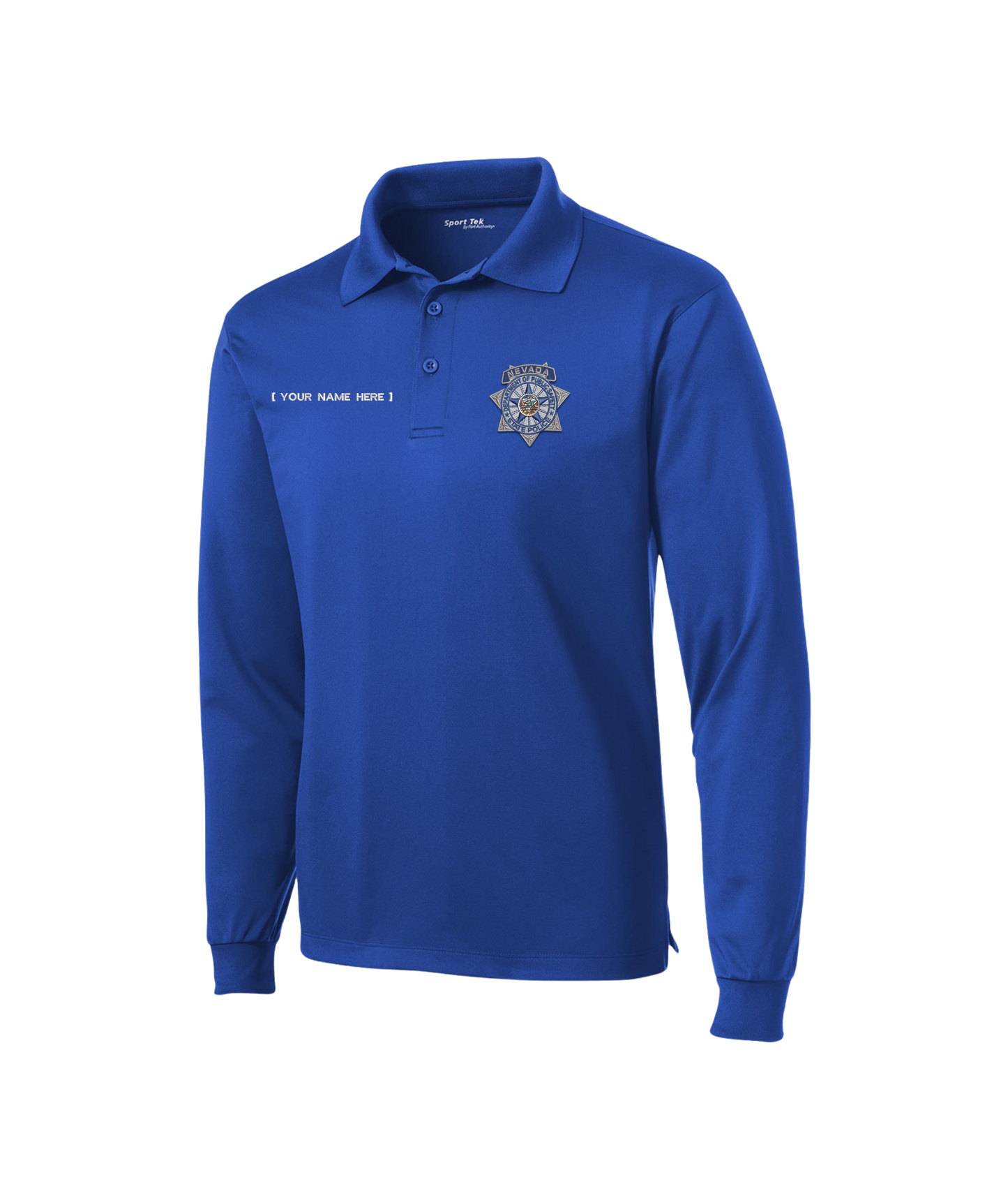Sport-Tek Long Sleeve Micropique Sport-Wick Polo - Badge