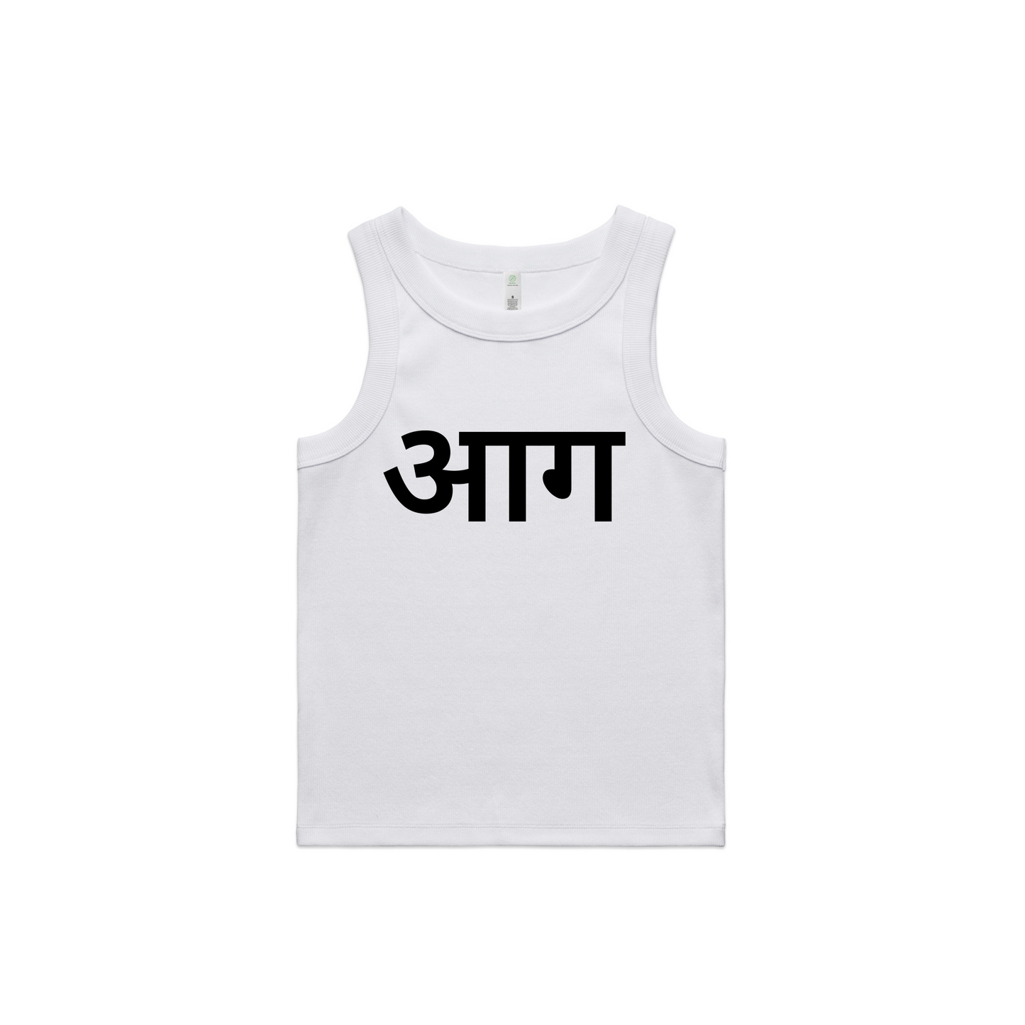 "Aag" White Tank Top