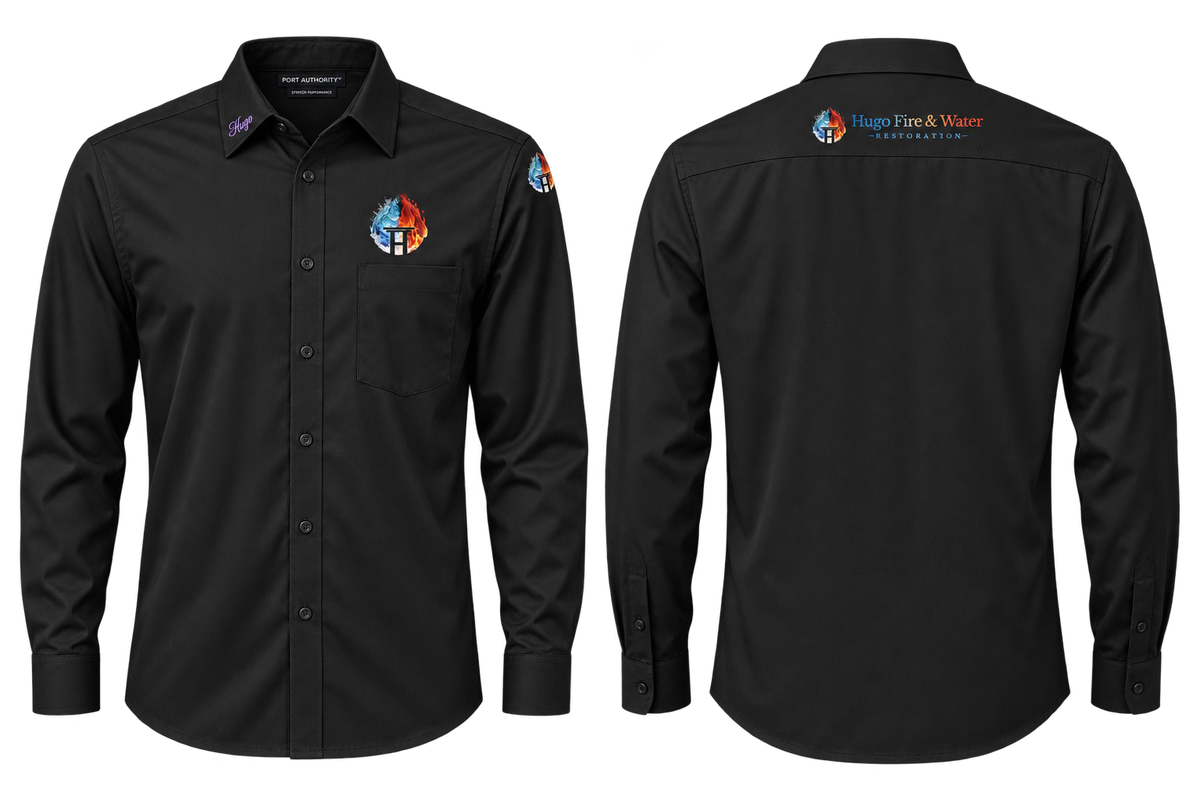 Hugo Long Sleeve Performance Staff Shirt mockup