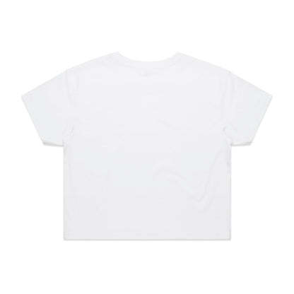"I Hate Aria Mody" White Cropped T-shirt