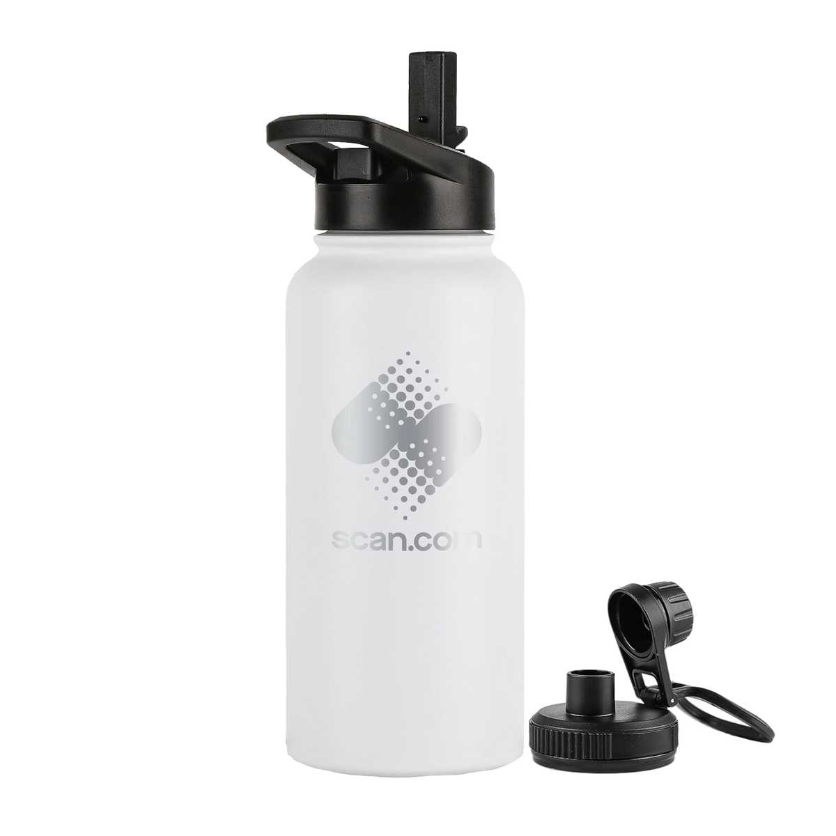 scan.com 32oz Insulated Bottle - White